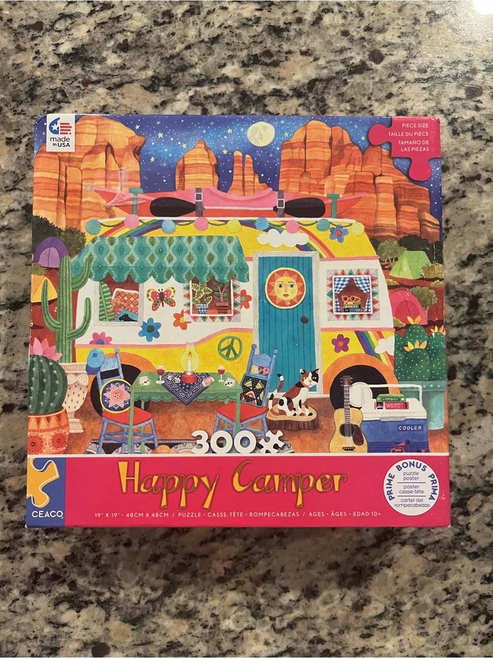 300 piece Happy Camper Puzzle - Colorful Camper Design (Multicolor)